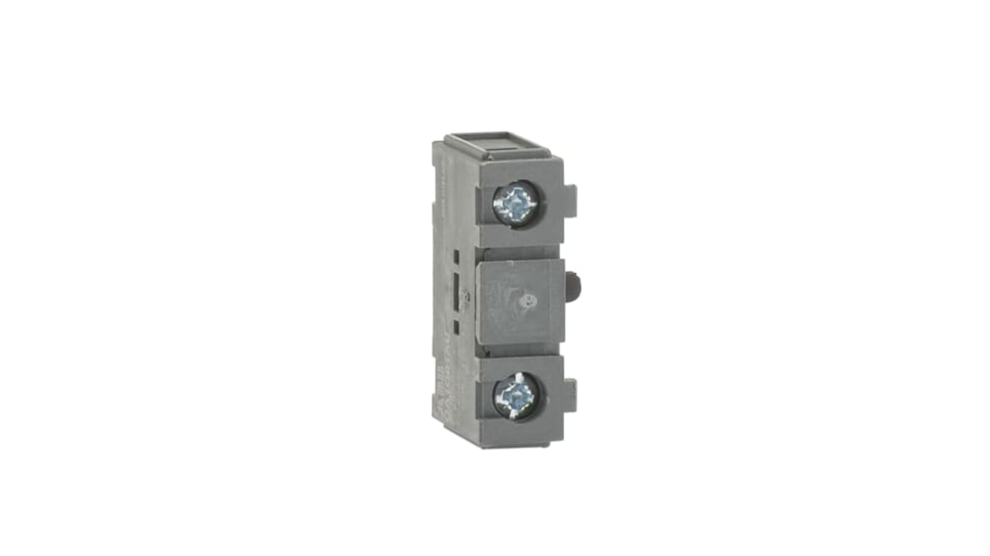 Interruttore ausiliario ABB 1SCA022436R7910 per sezionatori OA, dimensioni 11 x 37 x 21 mm, compatibile con fusibili interruttori chiusi.