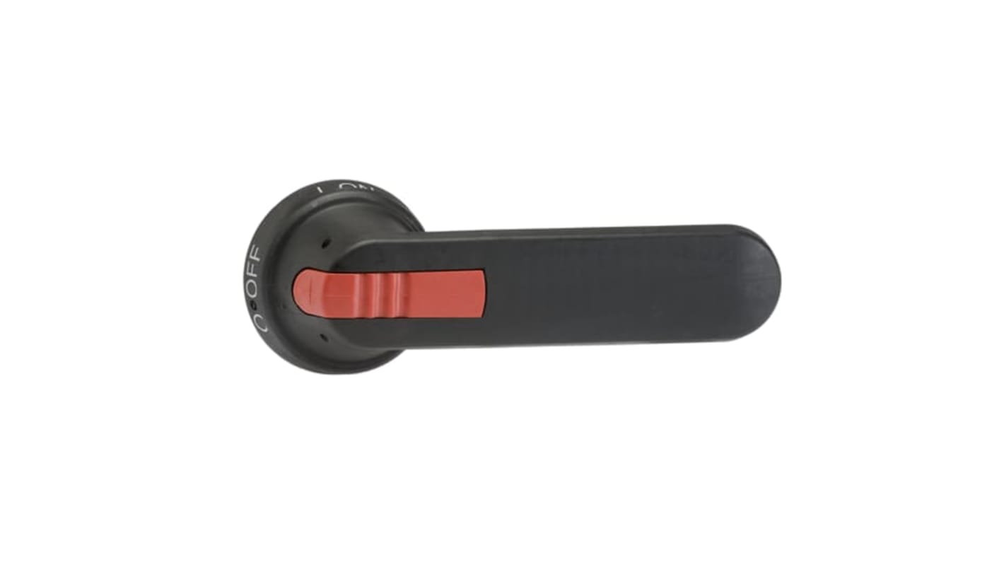 Manopola rotante ABB per sezionatore serie OT, colore nero, lunghezza 145 mm, grado di protezione IP65, per interruttori fusibili.