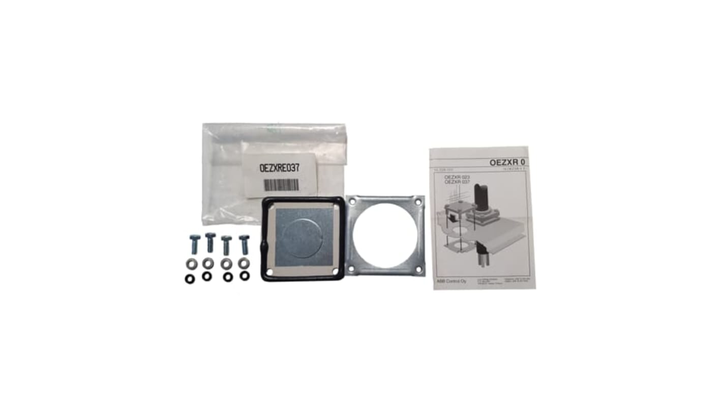 Protezione terminale ABB OEZXR per sezionatori, in alluminio, con flangia ad anello EMC per fusibili. Codice 1SCA022656R8640.