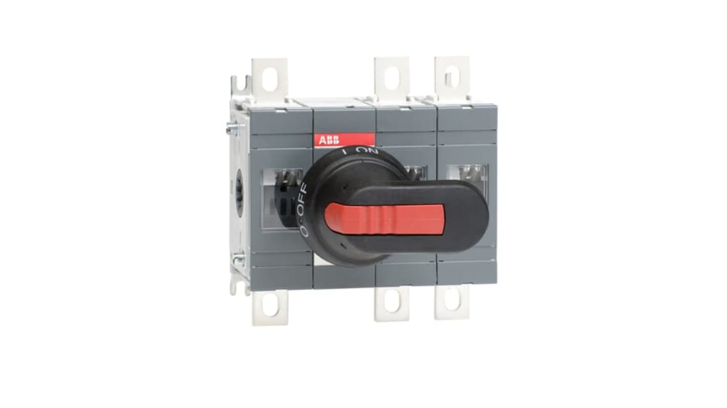 Sezionatore con interruttore ABB, 3 poli, 250A, 1000V, montaggio a vite, protezione IP65, modello 1SCA022721R4110.