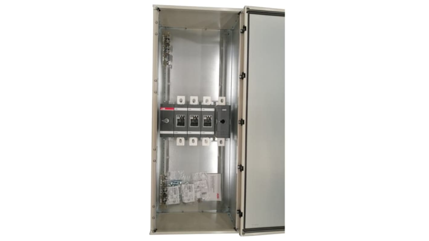 Sezionatore interruttore ABB OT800KLUU3BZ, 3 poli, 720A, 1000V, montaggio a vite, grado di protezione IP65.