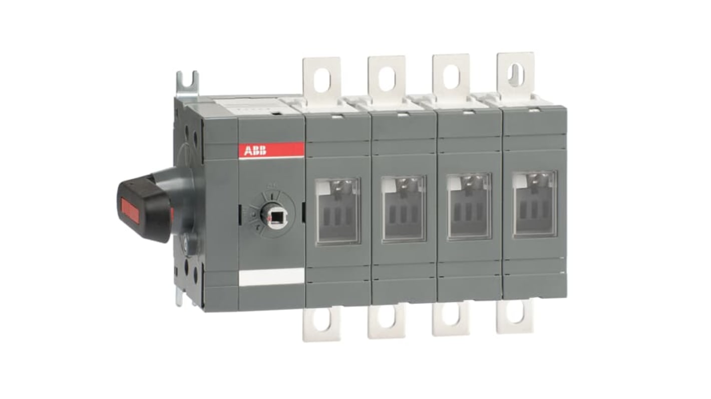 Sezionatore interruttore ABB 1SCA022860R0710, 4 poli, 200A, montaggio superficiale, protezione IP00, per applicazioni industriali.