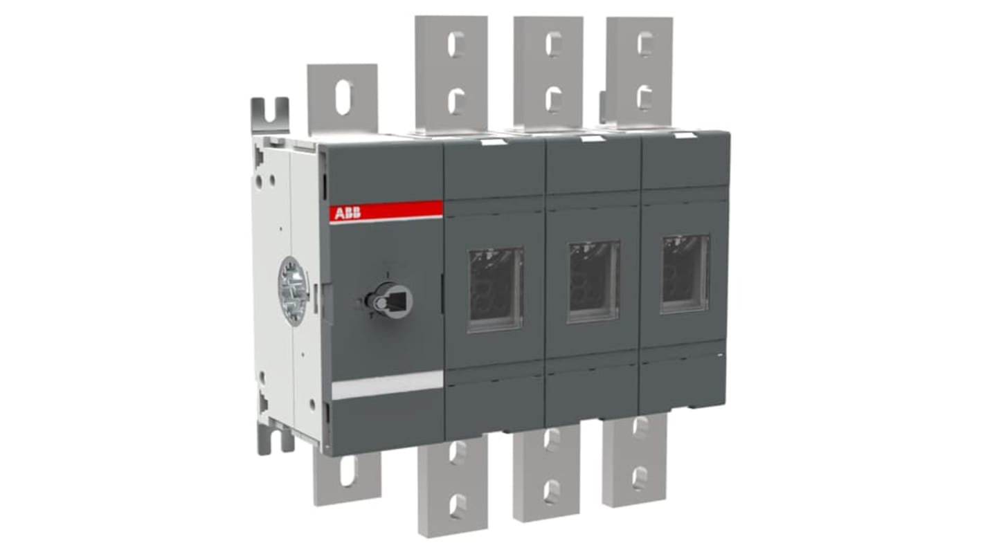 Sezionatore interruttore ABB 1SCA022865R6680, 4 poli, 1600A, montaggio superficiale, protezione IP00, per applicazioni industriali.