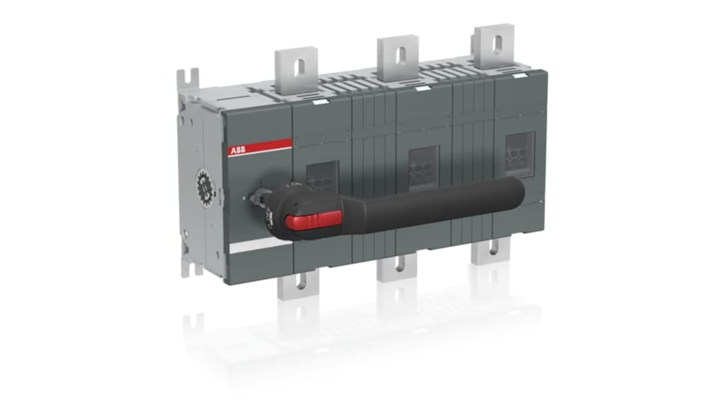 Sezionatore con interruttore ABB 1SCA022866R1920, 3 poli, 1250A, montaggio superficiale, protezione IP00, per applicazioni industriali.