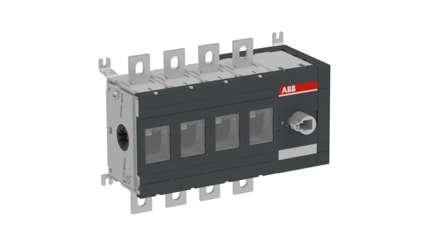 Sezionatore interruttore ABB OT315ES40, 4 poli, 315A, 1000V, montaggio a vite, terminali Top in - Bottom out.