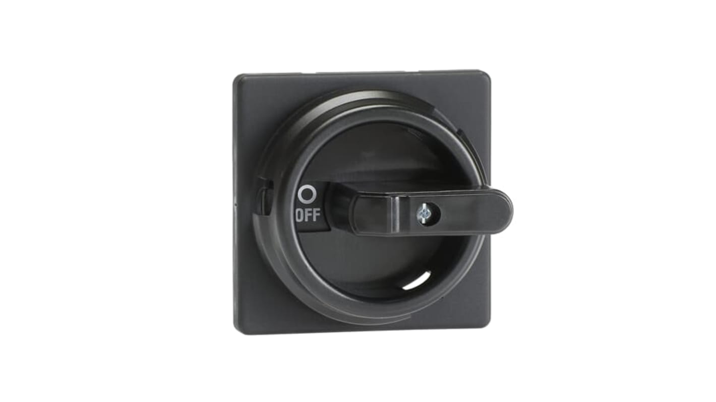 Manopola rotante ABB per sezionatore serie OT, colore nero, compatibile con albero da 6 mm, grado di protezione IP65.