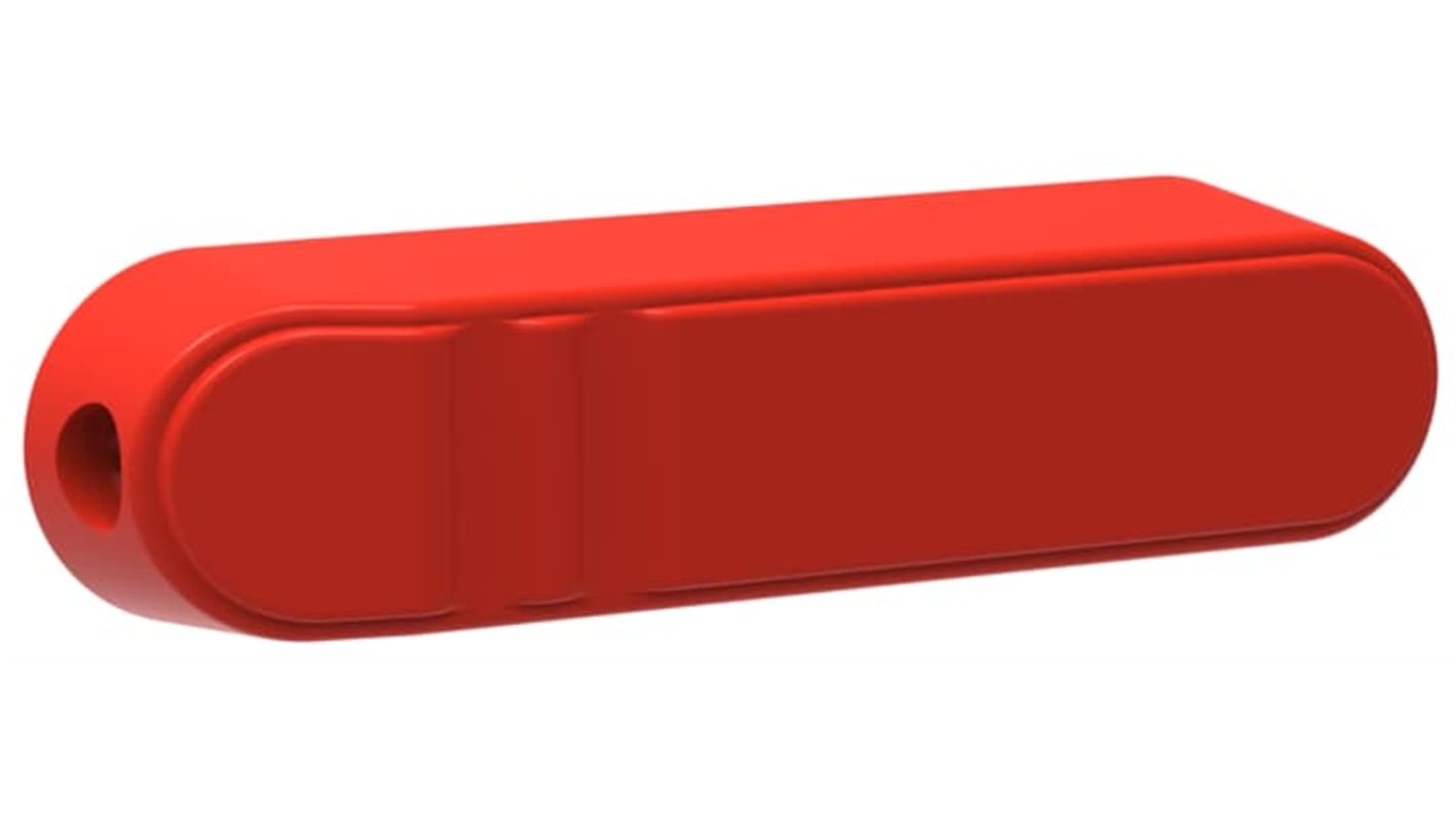 Manopola rotante ABB per sezionatori serie OT, colore rosso, dimensioni 72x75x45 mm, codice 1SCA108666R1001.