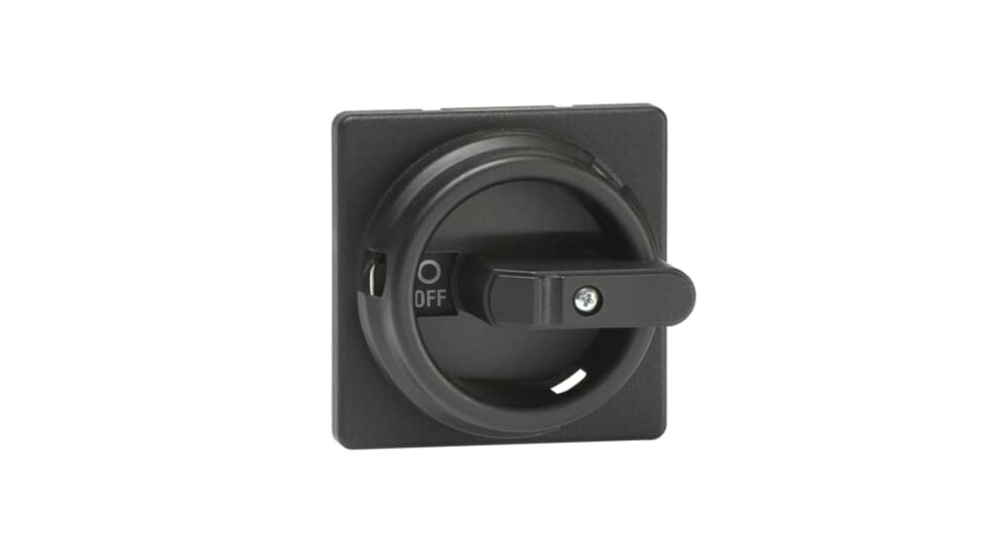 Manopola rotante ABB per sezionatore, dimensioni 66x66x59 mm, colore nero, codice 1SCA112983R1001, serie OZ.