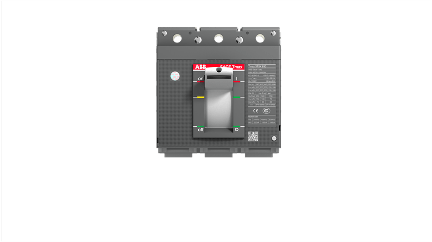 Interruttore magnetotermico ABB XT5N 400 A, 3 poli, montaggio fisso, capacità di interruzione 6 kA, conforme IEC 60947.