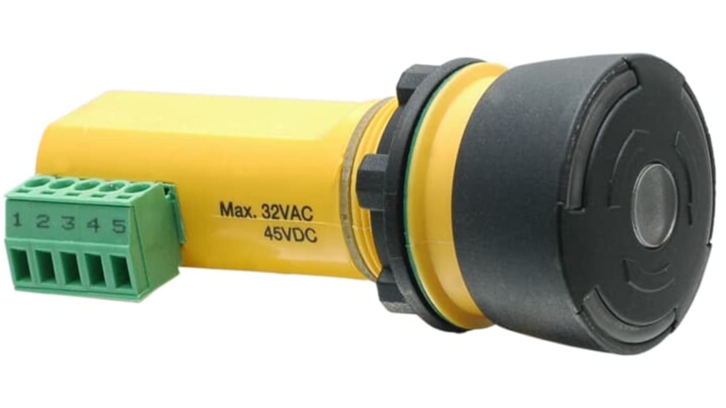 Pulsante di arresto di sicurezza ABB, montaggio a pannello, diametro foro 22,5 mm, attuazione a rotazione, 2 contatti NC.