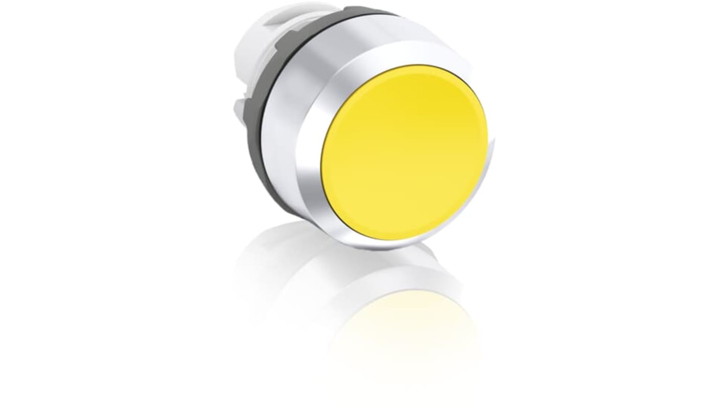 Attuatore pulsante Mantenuto ABB MP2, colore giallo, diametro foro 22.5 mm, grado di protezione IP66.
