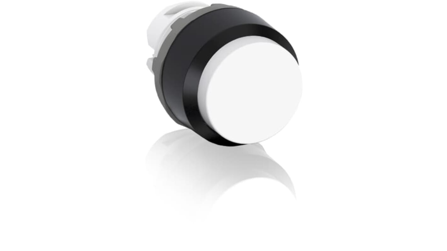 Attuatore pulsante instabile ABB MP3-10W, diametro foro 22.5 mm, colore bianco, grado di protezione IP66.
