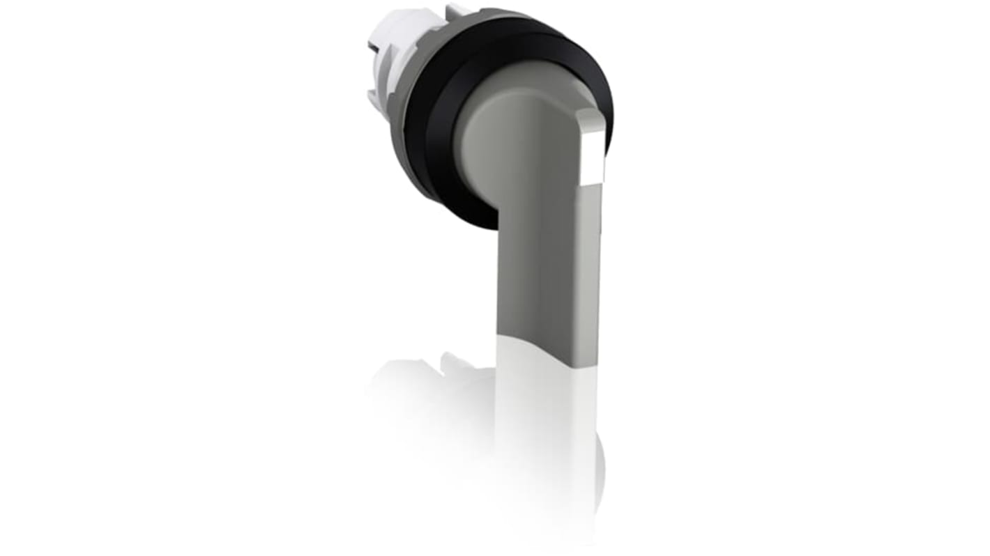 Selettore modulare ABB M3SS4-10U a 3 posizioni, attuatore a leva lunga, grado di protezione IP66, colore nero.