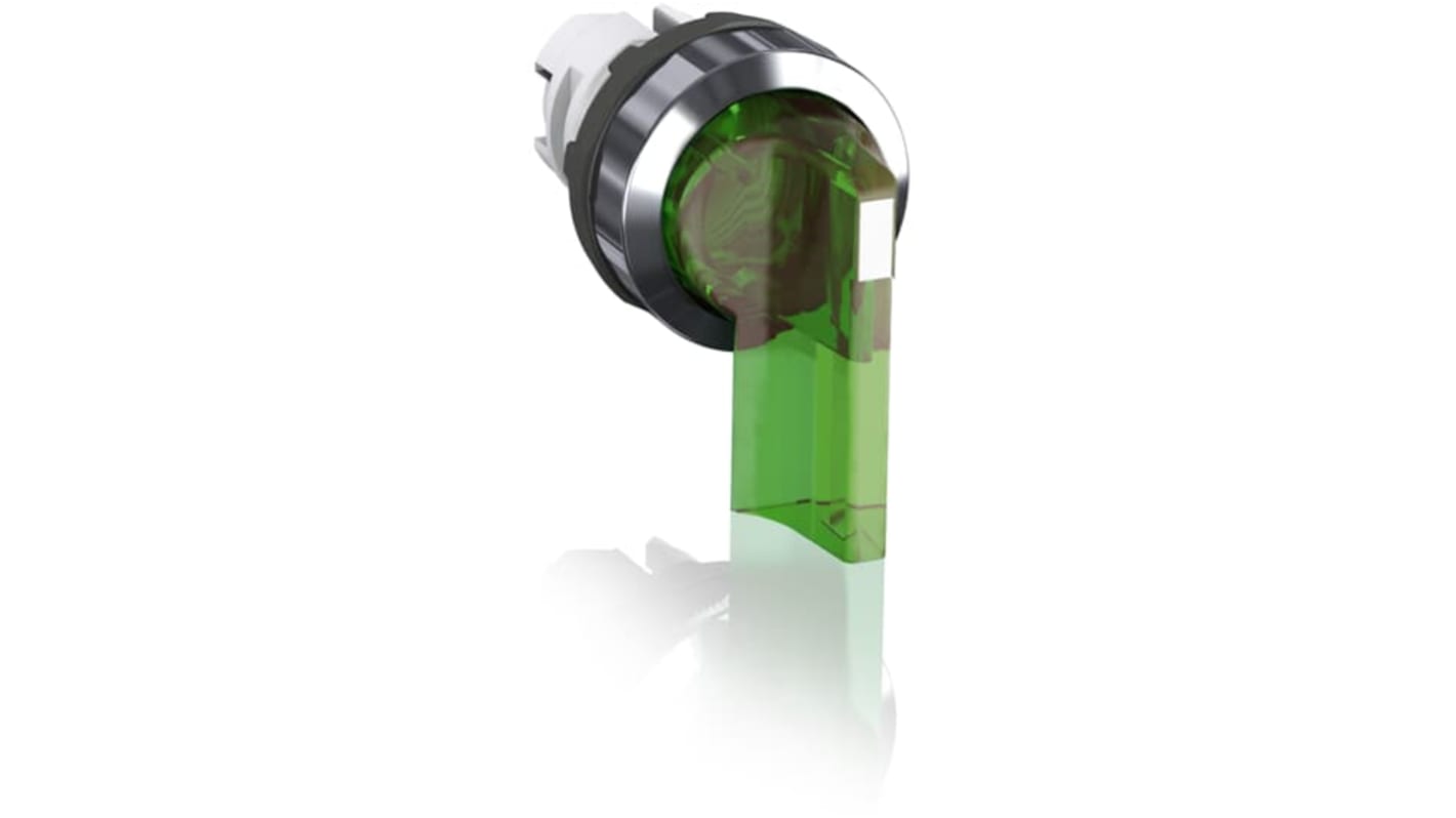 Selettore ABB M3SS5 a 3 posizioni, illuminato, attuatore a leva lungo, diametro foro 22.5mm, grado di protezione IP66.
