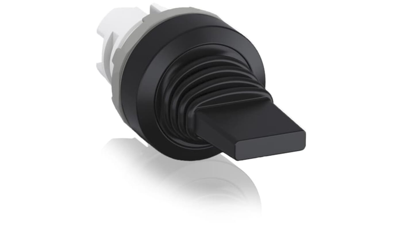 Interruttore a levetta ABB MTS1-10B, nero, 2 posizioni, IP66, montaggio a foro passante, durata meccanica 1 milione di operazioni.