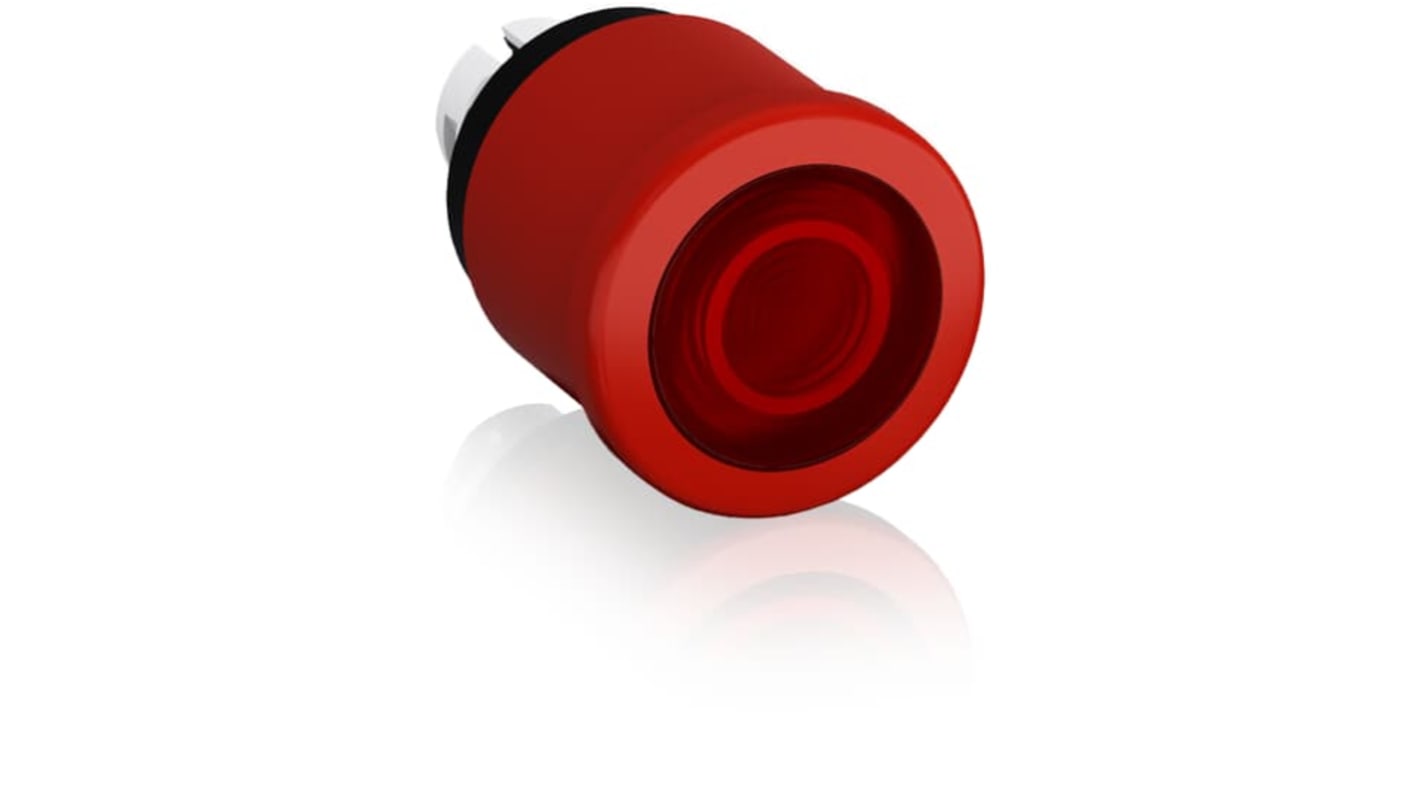 Pulsante di arresto di emergenza ABB, montaggio a pannello, diametro foro 22.5mm, attuatore a fungo rosso, grado di protezione IP66.