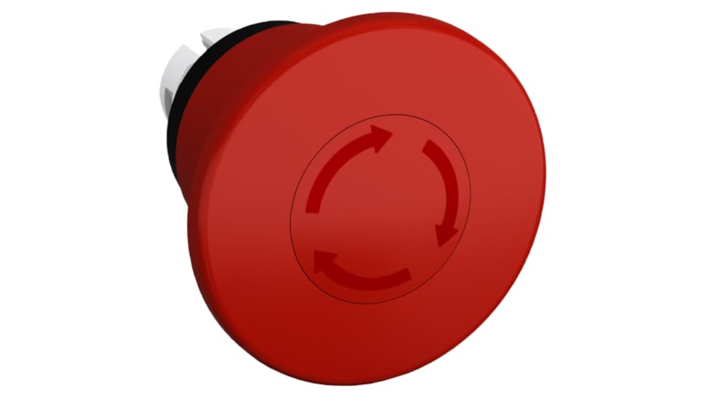 Pulsante di arresto di emergenza ABB, montaggio a pannello, diametro foro 22.5mm, attuatore a fungo rosso, grado di protezione IP66.