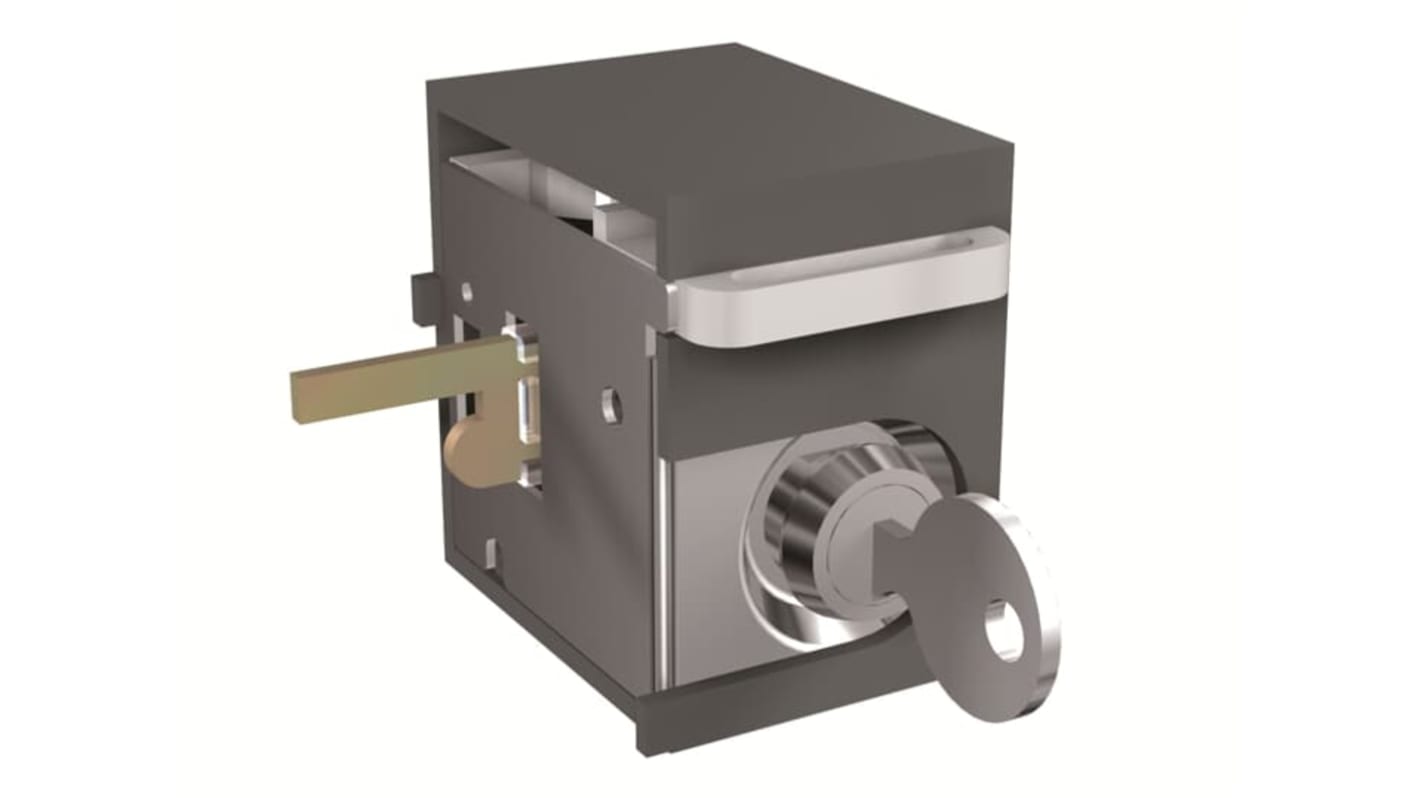 Serratura a chiave KL-D ABB per interruttori XT2 e XT4, compatibile con chiavi Ronis 1228, conforme IEC 60947-2.