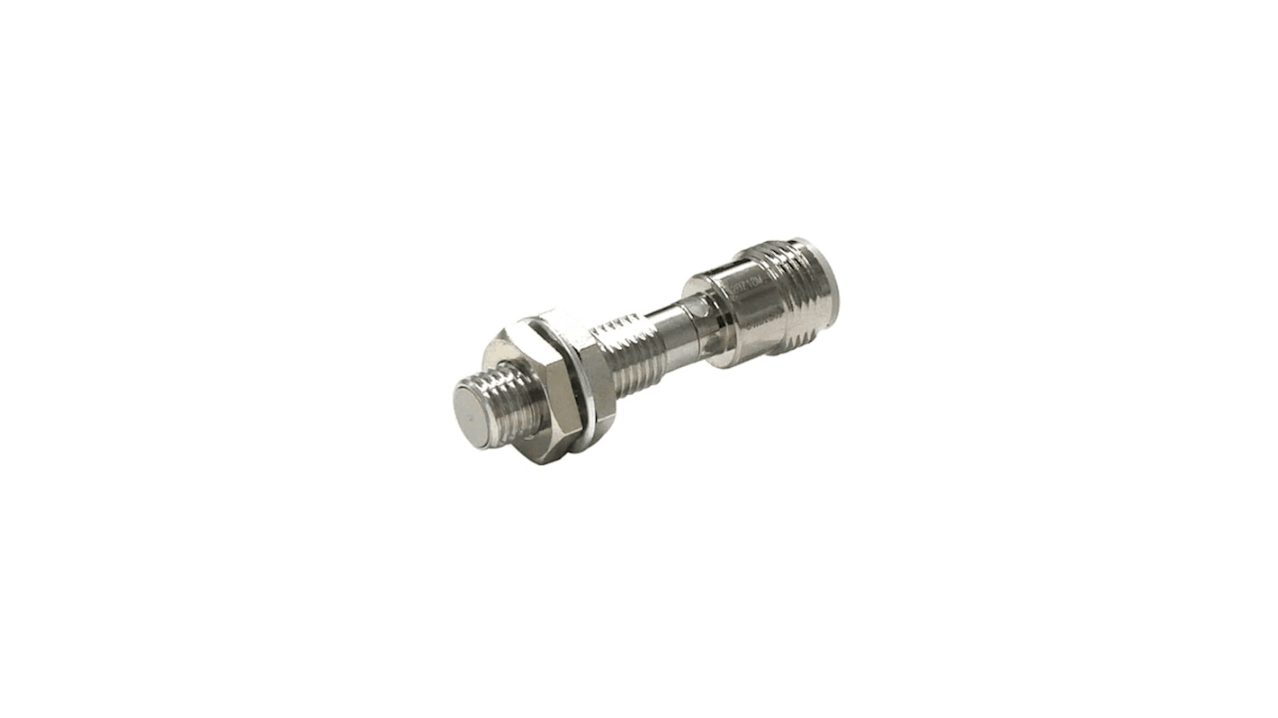 Sensore di prossimità induttivo cilindrico PNP Omron E2E-X2B28-M1, con connettore M12, grado di protezione IP67/IP69K, rilevamento a 2 mm.
