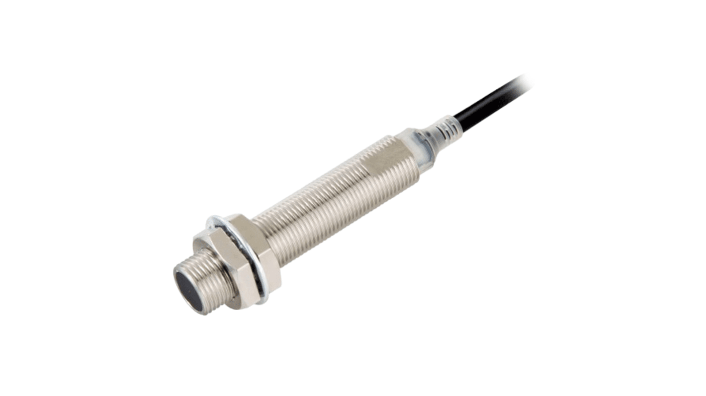 Sensore di prossimità induttivo cilindrico Omron E2E-X4B1TL12 5M, M12 x 1, rilevamento 4 mm, grado di protezione IP67, cavo 5 m.