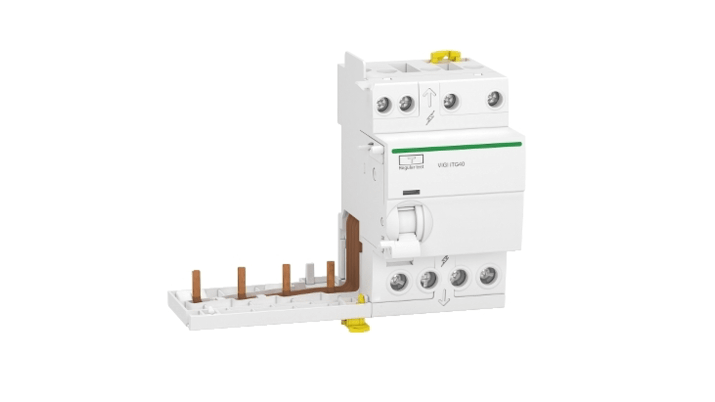 Interruttore automatico RCCB Schneider Electric, 4 poli, 40A, 300mA, montaggio su guida DIN, conforme a EN/IEC 61008-1.
