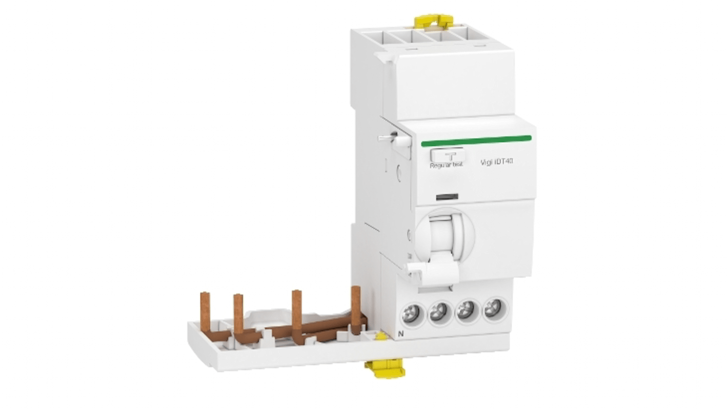 Interruttore automatico RCCB Schneider Electric A9Y64725, 3 poli + neutro, 25A, 30mA, montaggio su guida DIN, 400V.