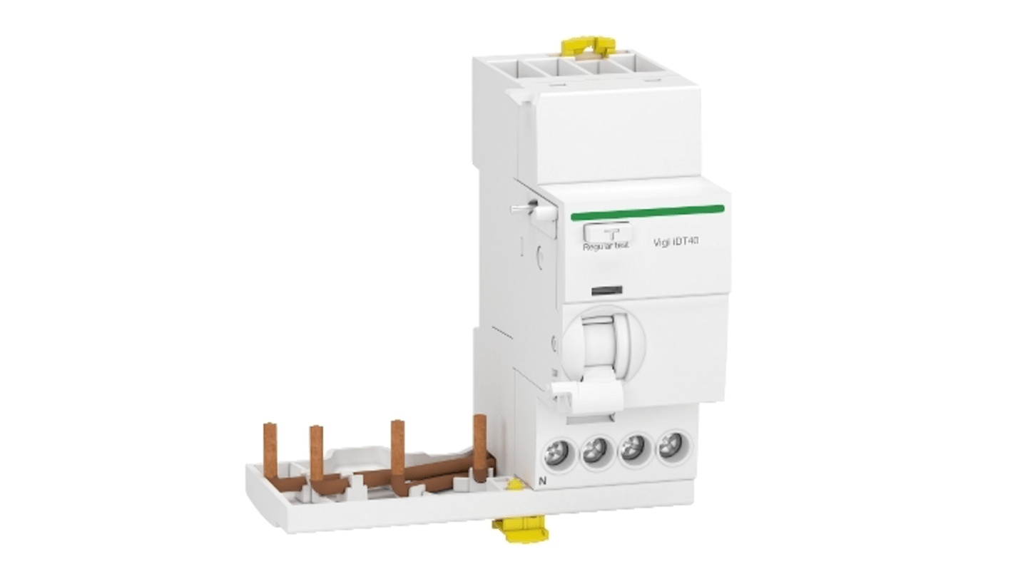 Interruttore automatico RCCB Schneider Electric A9Y65725, 3 poli + neutro, 25A, 300mA, montaggio su guida DIN.