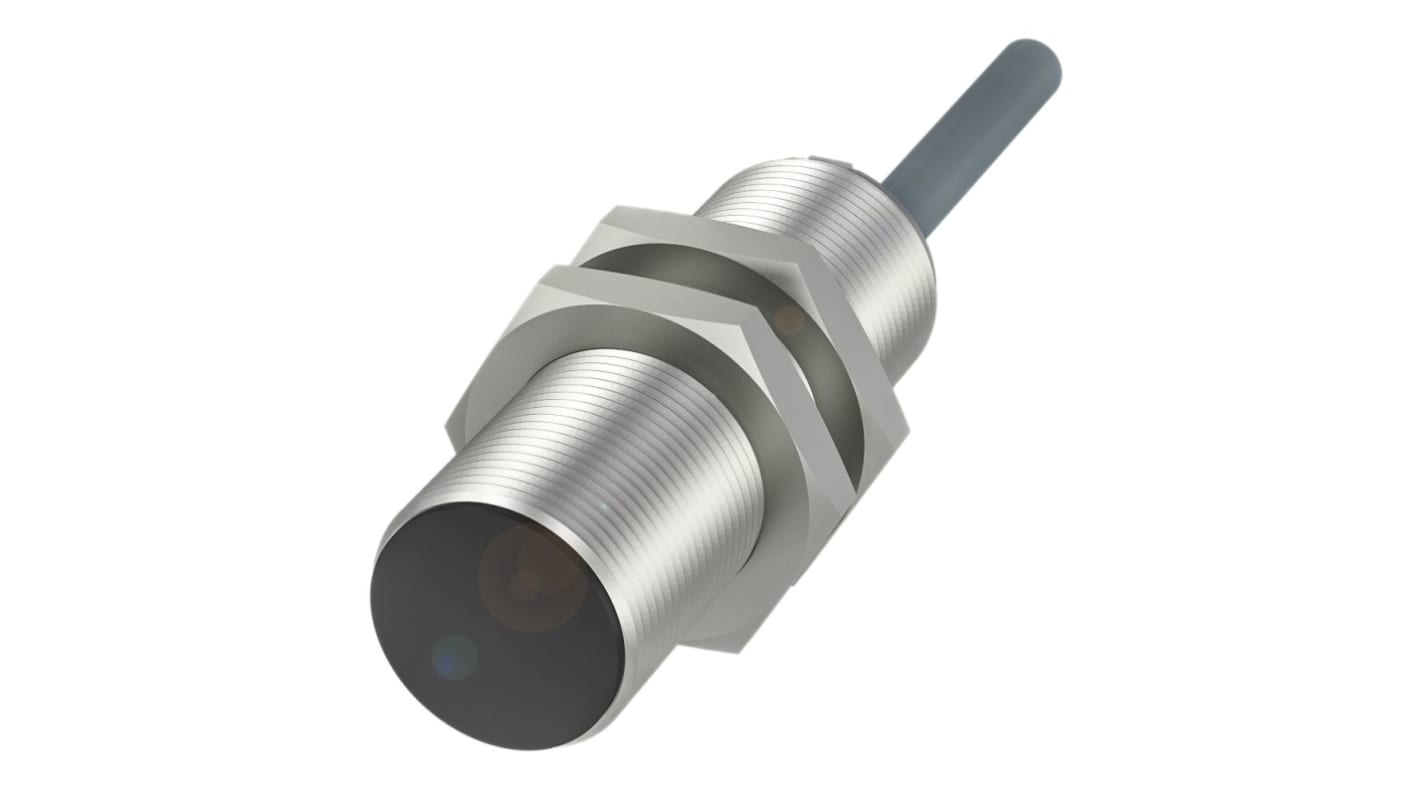 Sensore di prossimità induttivo cilindrico BALLUFF BES007C, NPN, M18 x 1, rilevamento 5mm, IP68, -25 a 70°C. Cavo 3 conduttori, 55mm.