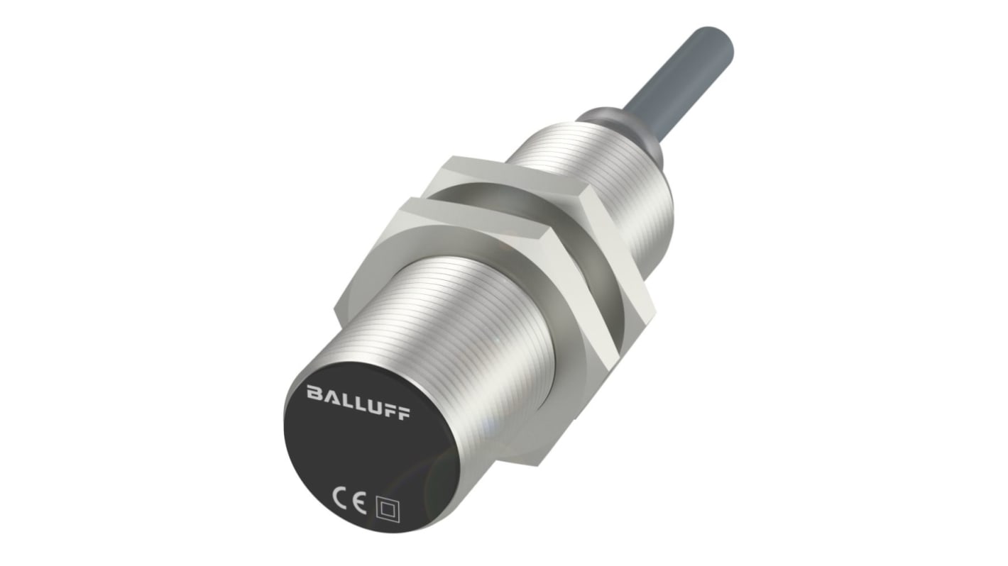 Sensore di prossimità induttivo cilindrico PNP BALLUFF BES008H, M18 x 1, rilevamento 8mm, IP68, -25 a 70 °C.