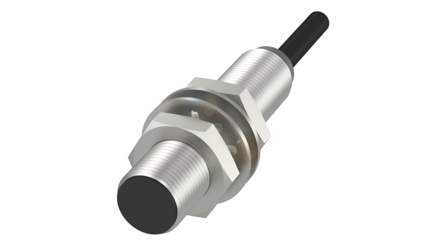 Sensore di prossimità induttivo cilindrico NPN M12 BALLUFF BES00FM, rilevamento 4 mm, IP68, -25/+70 °C.