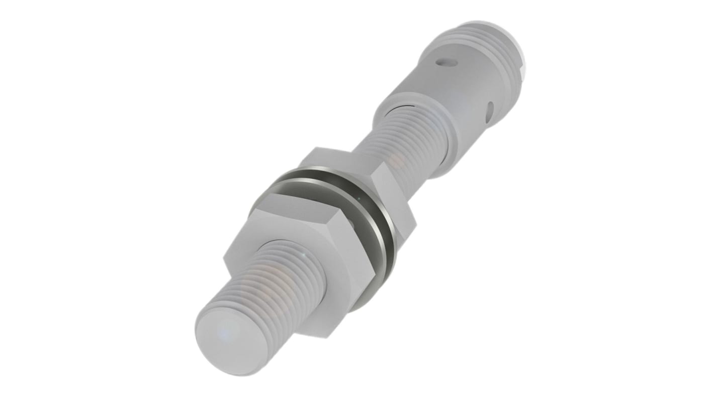Sensore di prossimità induttivo cilindrico PNP BALLUFF BES02N6, M8 x 1, rilevamento 2 mm, IP67, acciaio inox, connettore M12.