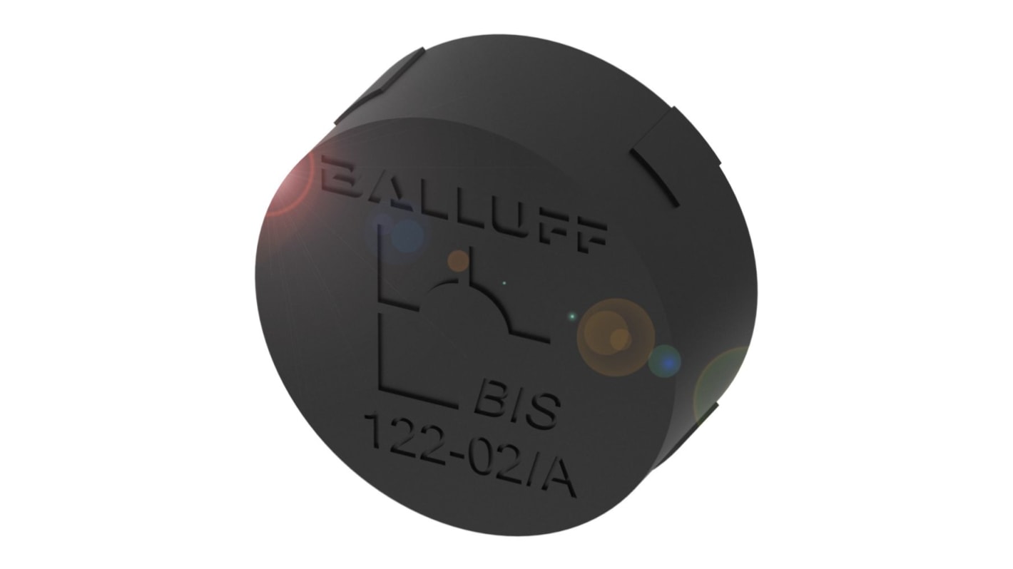 Etichette RFID BALLUFF BIS0015, Ø 10 x 4,5 mm, frequenza 70/455 kHz, memoria EEPROM, insensibili a interferenze metalliche.