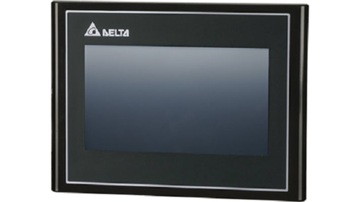 Delta Electronics DOP-103BQ, display HMI touch screen 4,3" con risoluzione 480x272, grado di protezione IP65, installazione semplice.