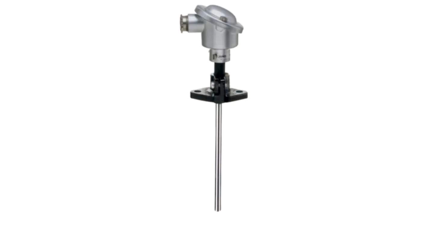 Sonda di temperatura PT100 Jumo 902120/10-402-1001-1-6-100-000, Ø 6mm, L. 100mm, per misurazioni da -50°C a +400°C.