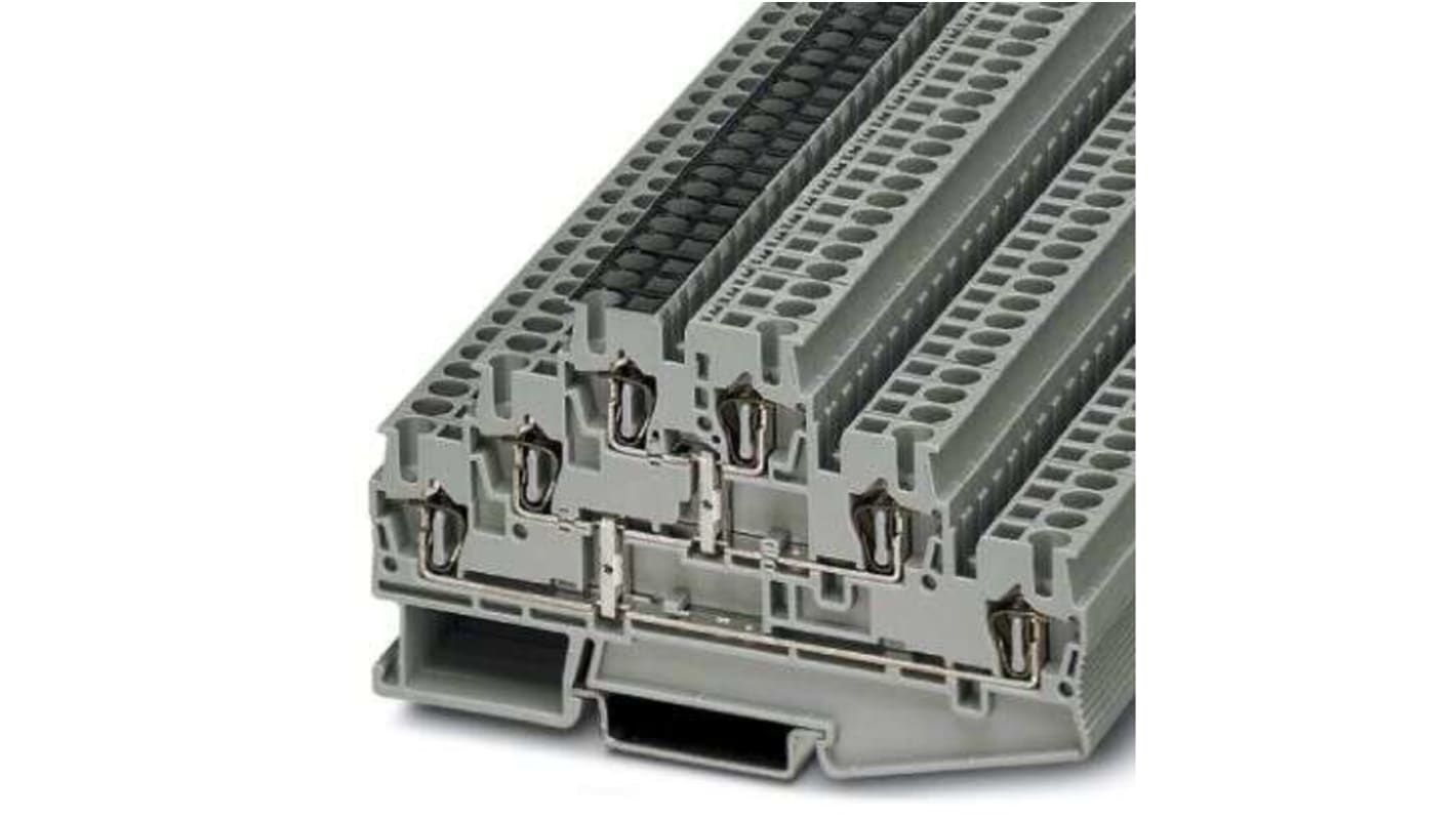 Morsettiera multistrato Phoenix Contact 3036068 | 500V/20A, 2,5mm², grigio | Ideale per progetti industriali | 3 file, 6 collegamenti, collegamento a gabbia a molla.
