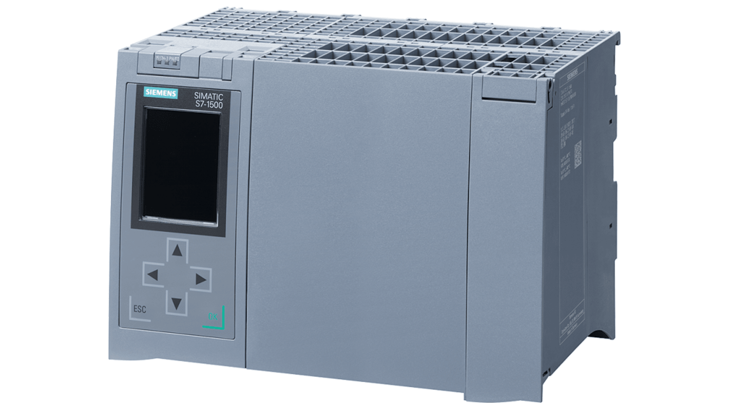 CPU PLC Siemens 6AG1517-3HP00-4AB0, 24 V c.c., 20 ingressi/uscite digitali, interfaccia PROFINET, dimensioni 210 x 129 x 147 mm.