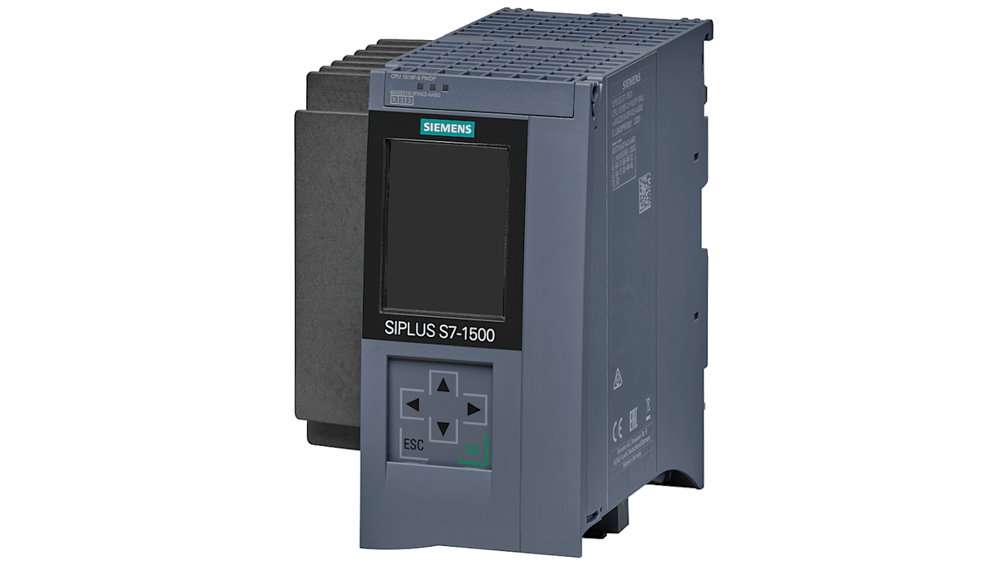 CPU PLC Siemens 6AG2516-3FN02-4AB0, serie SIPLUS S7-1500, 20 I/O digitali, 24 V c.c., dimensioni 105 x 129 x 147 mm.