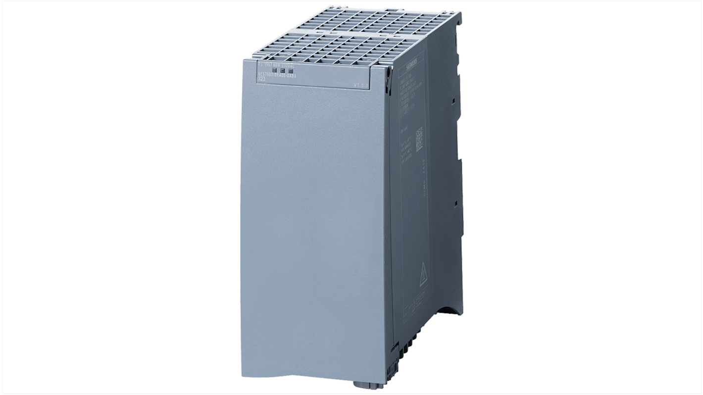 Alimentatore Siemens 6ES7507-0RA00-0AB0 per SIMATIC S7-1500, PS 60W 120/230V AC/DC, protezione cortocircuiti, doppia tensione. Ideale per applicazioni industriali.