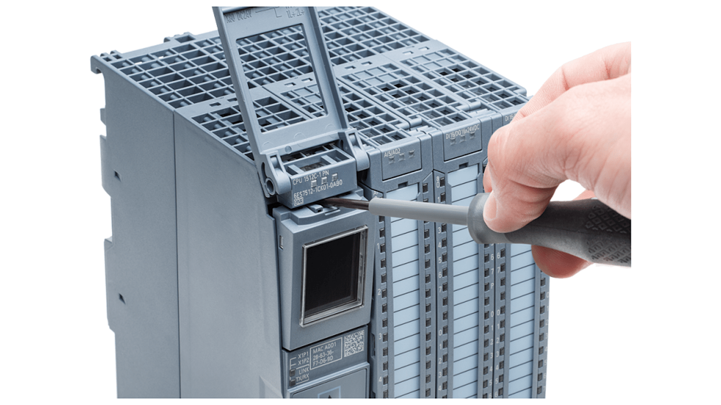 Modulo display Siemens 6ES7591-1AB00-0AA0 per CPU S7-1500, dimensioni 47 x 80 x 27 mm, compatibile con SIMATIC.