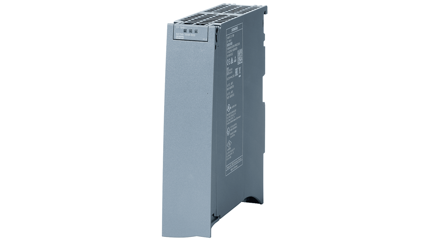 Modulo di comunicazione Siemens 6GK7545-1GX00-0XE0 per S7-1500, Ethernet industriale, dimensioni 142 x 35 x 129 mm.