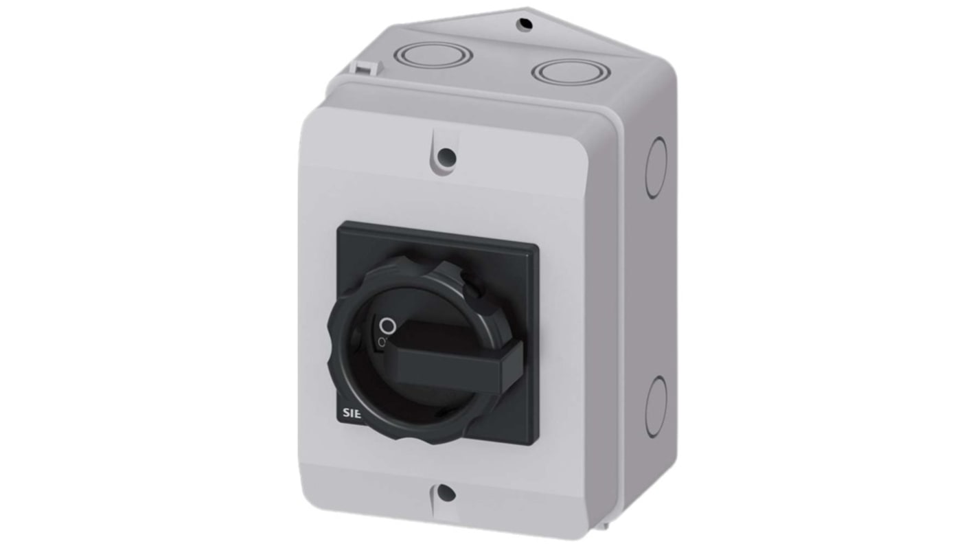 Sezionatore interruttore Siemens 3LD2164-1GS51, 3 poli, 25 A, IP65, design integrato, serie SENTRON.