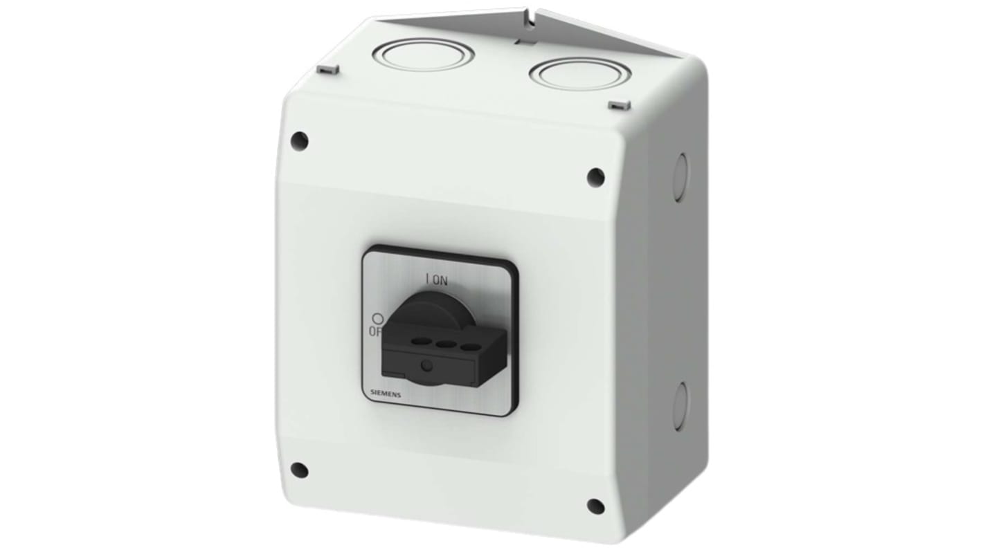 Sezionatore interruttore Siemens 3LD2285-5VD21, 6 poli, 32A, IP65, per attivazione sicura di apparecchiature elettriche.