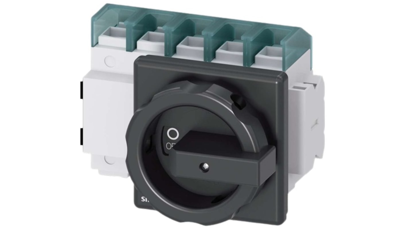 Sezionatore interruttore Siemens 3LD2804-1TD51, 4 poli, corrente massima 125 A, grado di protezione IP65, serie SENTRON.