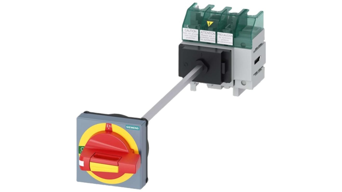 Sezionatore interruttore Siemens 3LD5010-0TL13, 4 poli, 32A, fusibile Classe CC, IP65, per sicurezza elettrica.