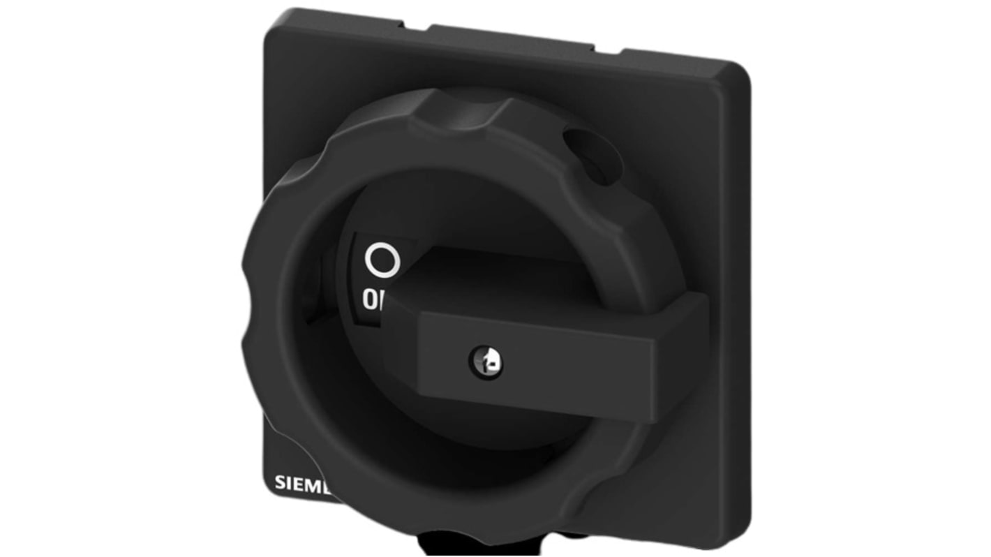 Siemens 3LD9224-1G, meccanismo rotante per interruttore principale e arresto emergenza, corrente nominale 16 A - 32 A, lunghezza 50 mm.