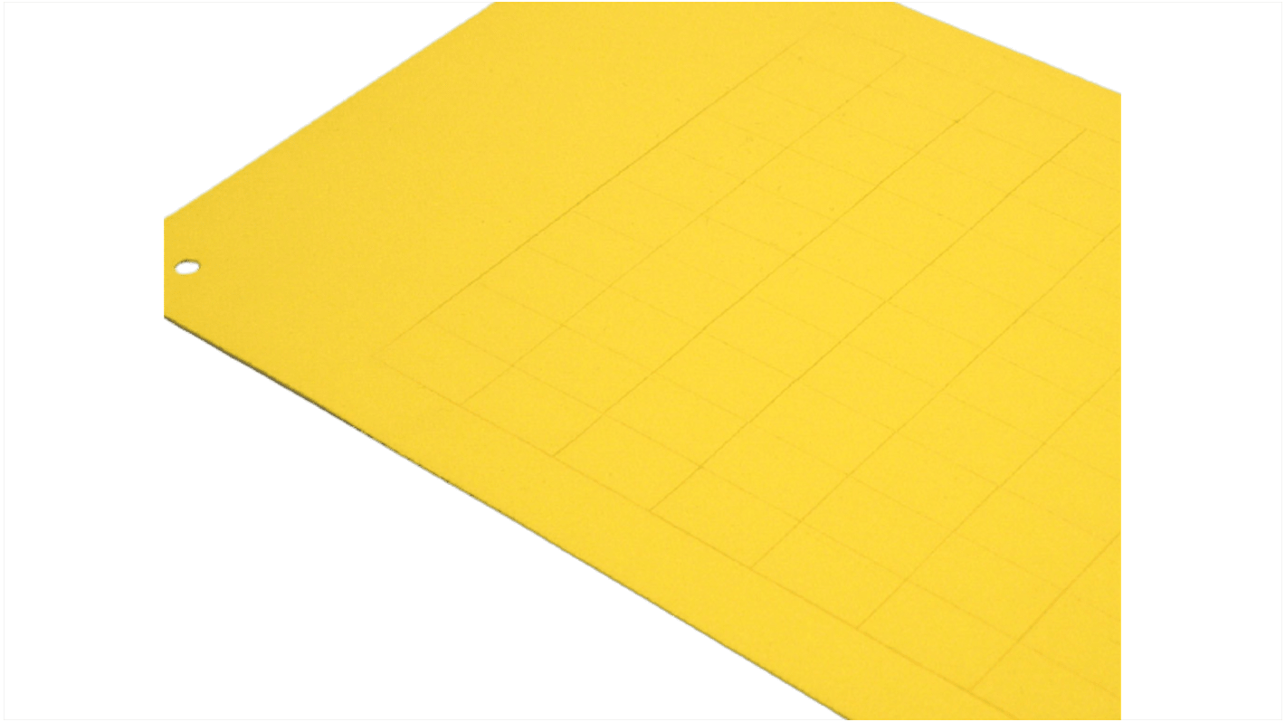 Etichetta dielettrica rettangolare Cembre 48040 6x15 mm adesivo permanente resistente all'invecchiamento. Ideale per marcatura su superfici curve.