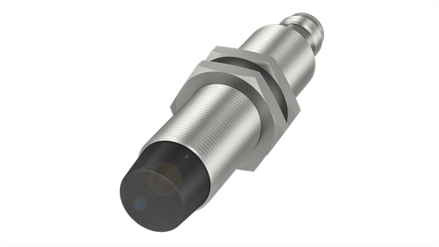 Sensore di prossimità induttivo cilindrico BALLUFF BES04RM, M18, PNP, IP68, gamma di rilevamento 16 mm, montaggio a filo, connettore M12.
