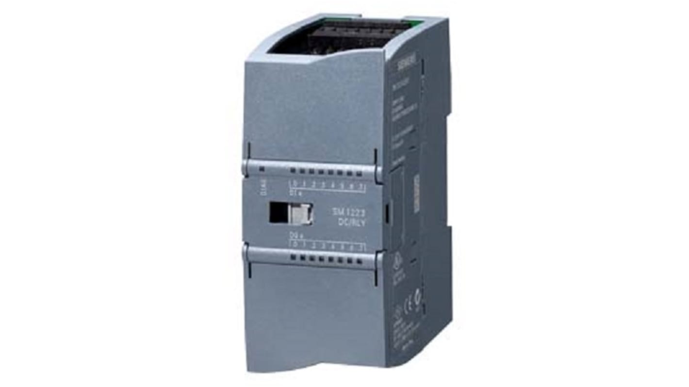 Modulo I/O digitale Siemens 6AG1223-1QH32-2XB0, 8 ingressi e 8 uscite, alimentazione 24 V c.c., connessione Ethernet.