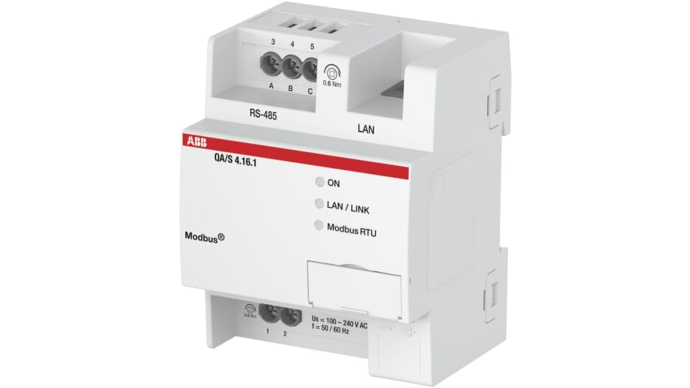 Modulo di monitoraggio ABB 2CDG110228R0011 per Sistema Modbus, montaggio su guida DIN, dimensioni 3,54 x 2,83 x 2,53 poll.