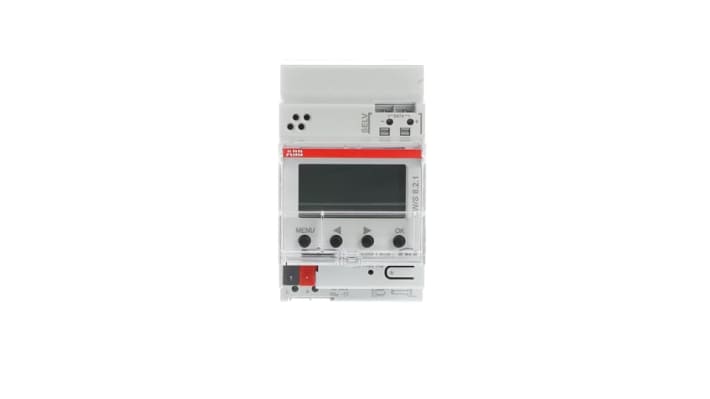 Temporizzatore digitale ABB 2CDG120039R0011, 8 canali, 110-230 V CA, design compatto, installazione semplice, altezza 90 mm.